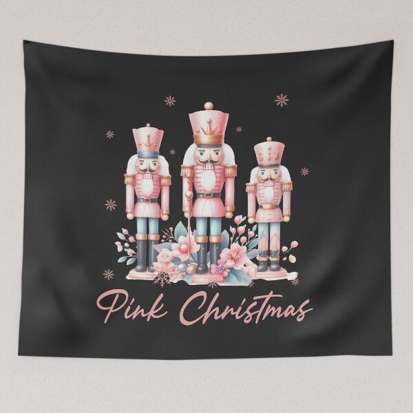 Item preview, Pink Christmas Nutcracker Trio | Festive Pink Holiday Design designed and sold by a1qualityd.