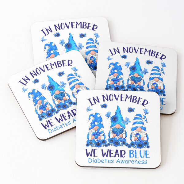 Item preview, Vintage Style Quote Month Bow November Support Blue designed and sold by Williammarger.
