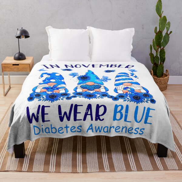 Item preview, Vintage Style Quote Month Bow November Support Blue designed and sold by Williammarger.