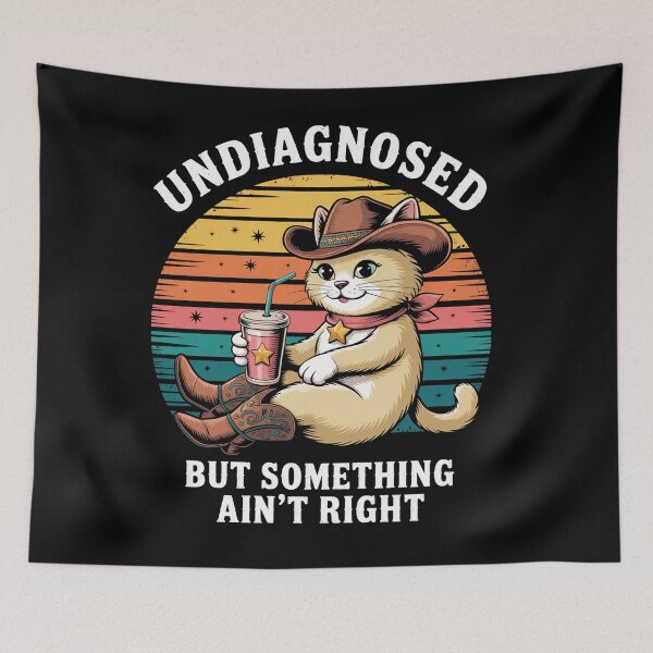 Item preview, Undiagnosed Cowboy Cat Coffee Undiagnosed designed and sold by Veroniadic.