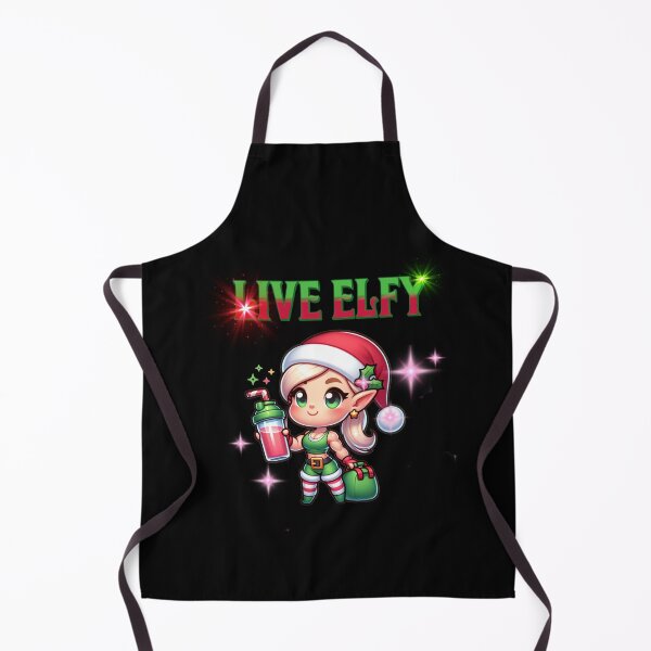 Item preview, Christmas elf with protein shake designed and sold by BritishDelights.