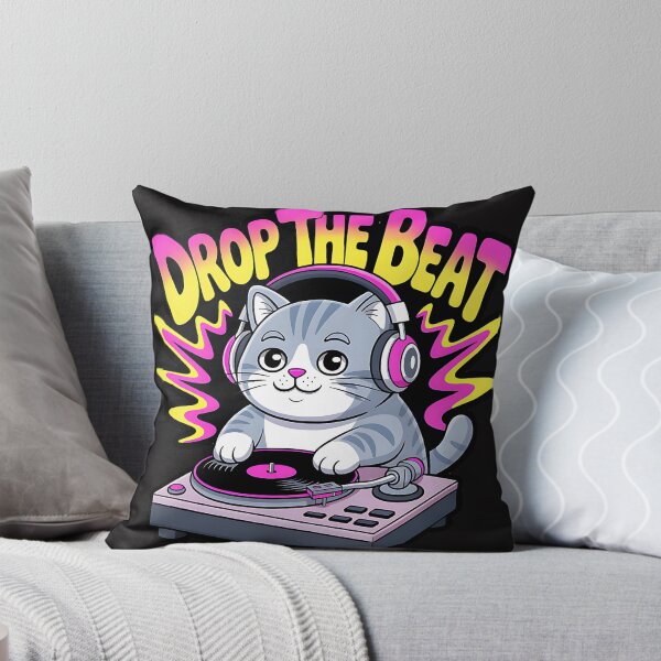 Item preview, DJ Cat "Drop the Beat" designed and sold by AwesomeBeyondLimits.