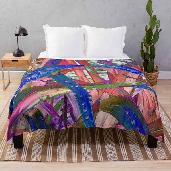 Item preview, Abstract Macro Raindrops on Blue & Red Leaves designed and sold by SXW Designs.