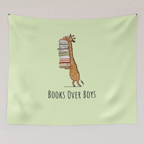 Item preview, Funny Giraffe Holding a Stack of Books - Books Over Boys  - Book Lover Gift, Phones Cases And Other Gift designed and sold by MemWear.