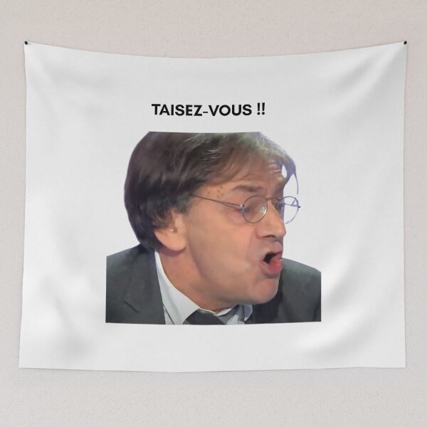 Aperçu de l'œuvre taisez-vous !! Meme Alain Finkielkraut créée et vendue par Crealice.