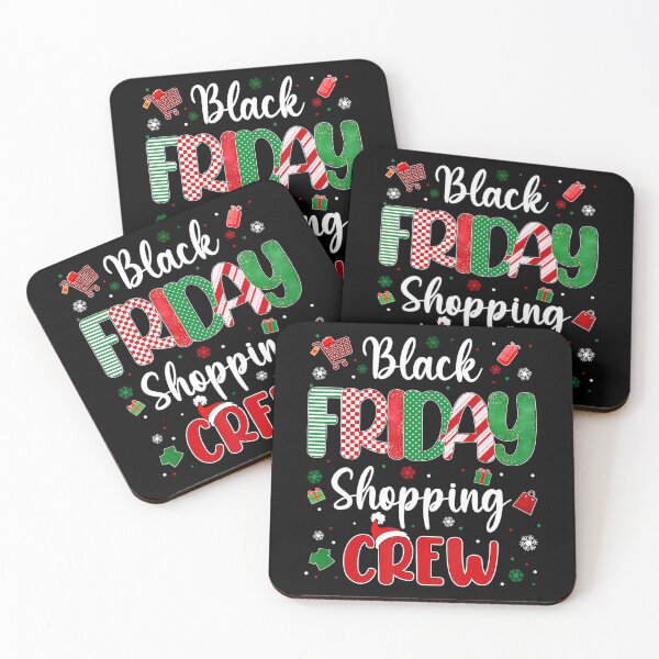 Item preview, Friday 2025 Holiday Sale Funny Happy Shopping Christmas Black designed and sold by Kraigsarina.