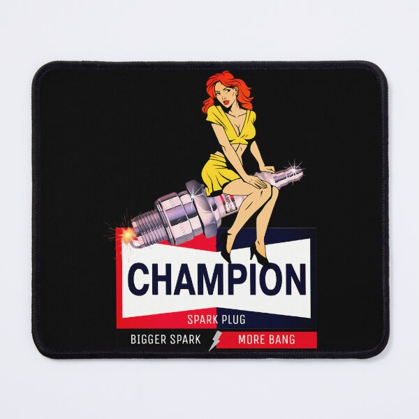 Item preview, Champion Spark Plug Girl Logo designed and sold by MyrtieDicki.
