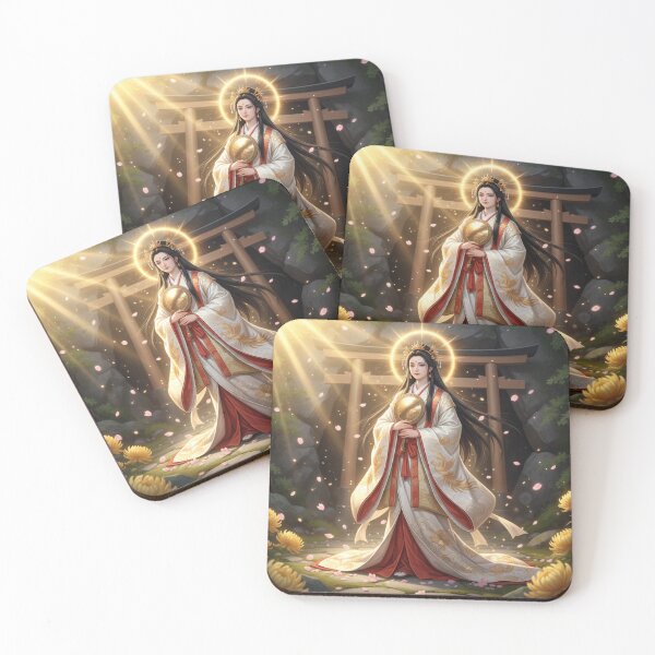 Item preview, Amaterasu – Japanese Sun Goddess of Light and Rebirth / Shinto Fantasy Art designed and sold by Mori-no-Akari.