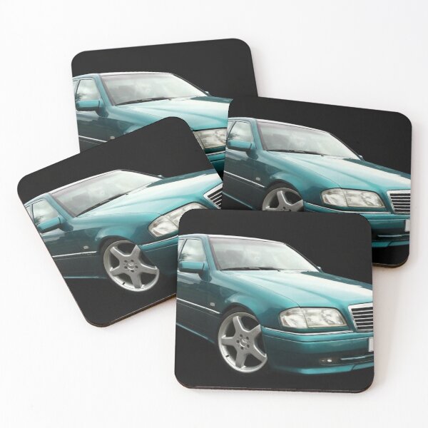 Item preview, Teal Mercedes W202 C36 AMG – Classic 90s Performance Sedan Art designed and sold by northamptontech.