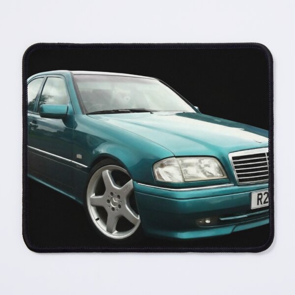 Item preview, Teal Mercedes W202 C36 AMG – Classic 90s Performance Sedan Art designed and sold by northamptontech.