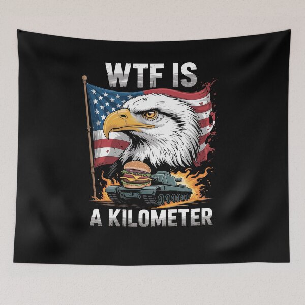 Item preview, Wtf Is A Kilometer Eagle Badge American designed and sold by Veroniadic.