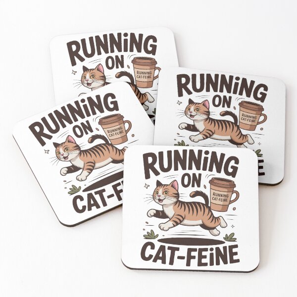 Item preview, Running on Cat-feine designed and sold by Win Hardy.