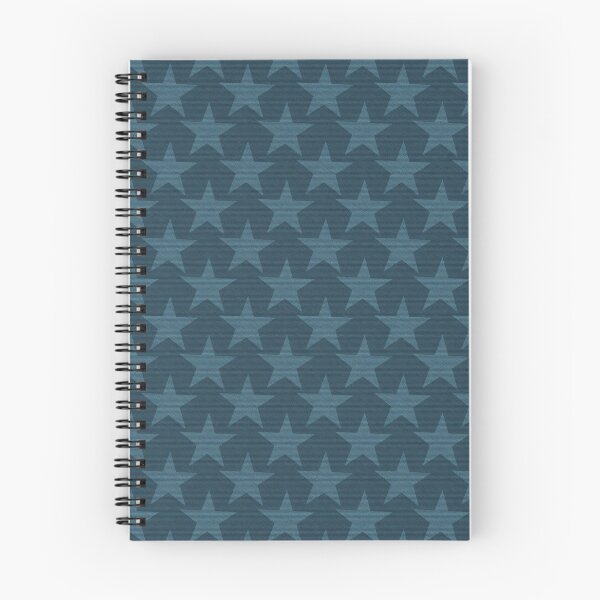Item preview, Faux dark blue denim textured look with light wash star print all over designed and sold by PrettywithColor.
