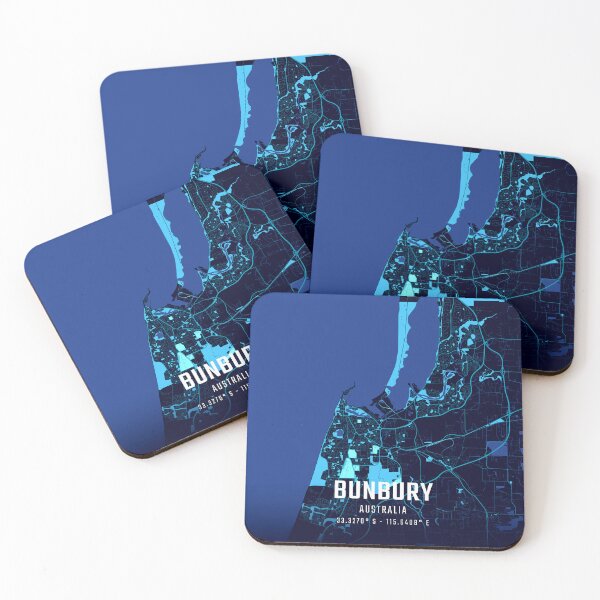 Item preview, Bunbury Midnight City Map designed and sold by HomeLivingCo.