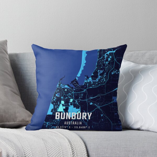Item preview, Bunbury Midnight City Map designed and sold by HomeLivingCo.