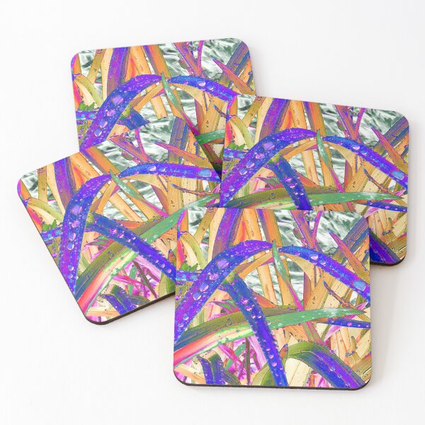 Item preview, Abstract Macro Raindrops on Purple & Orange Leaves designed and sold by SXW Designs.