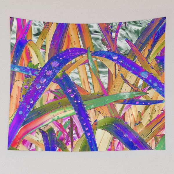 Item preview, Abstract Macro Raindrops on Purple & Orange Leaves designed and sold by SXW Designs.