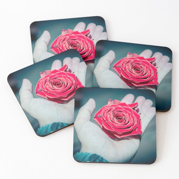 Item preview, Intense Red Rose in Hand Dramatic Dark Floral Photo designed and sold by MDB_Shop.