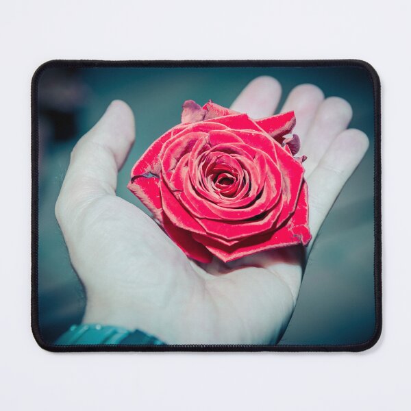 Item preview, Intense Red Rose in Hand Dramatic Dark Floral Photo designed and sold by MDB_Shop.
