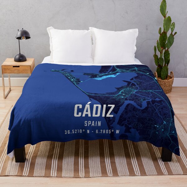 Item preview, Cádiz Midnight City Map designed and sold by HomeLivingCo.