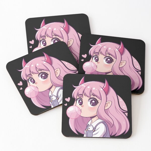 Item preview, Dark Anime Girl with Devil Horns Aesthetic Manga Art designed and sold by Kindly Dead.
