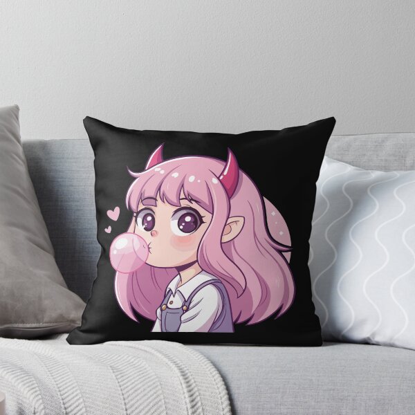 Item preview, Dark Anime Girl with Devil Horns Aesthetic Manga Art designed and sold by Kindly Dead.