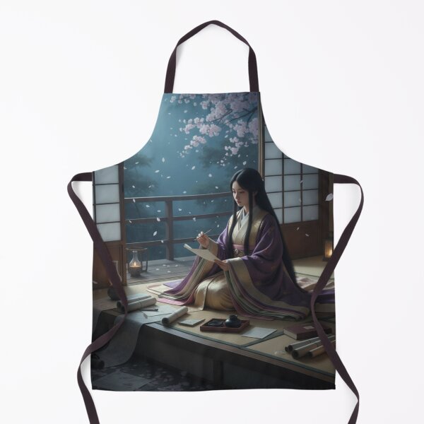 Item preview, Murasaki Shikibu – The Poet of Moonlit Words | Japanese Fantasy Art by Mori no Akari designed and sold by Mori-no-Akari.