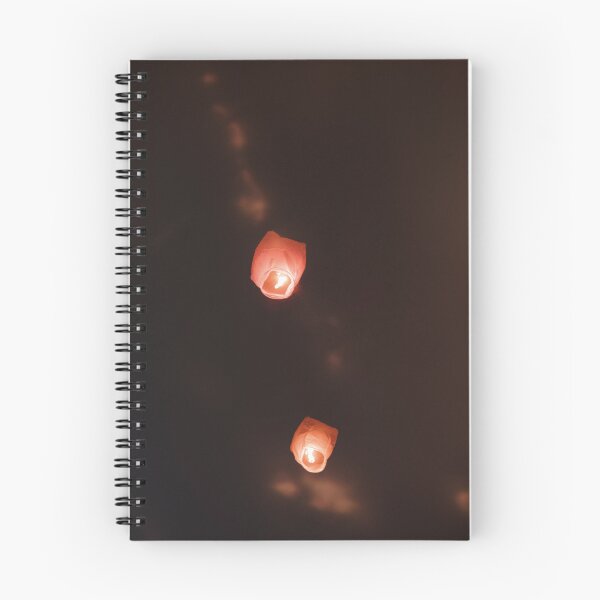 Item preview, Warm Glow of Two Sky Lanterns Against the Dark Night designed and sold by MDB_Shop.