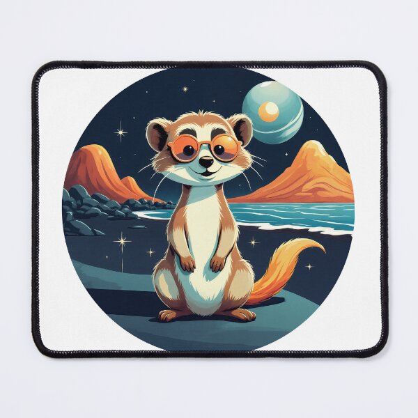 Item preview, Cosmic Meerkat at Midnight Bay designed and sold by ForeverPrintsOK.