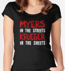 Myers in the streets - Krueger in the sheets Women's Fitted Scoop T-Shirt