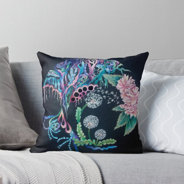 Item preview, Tree of Life 5, trees, dandelion clocks,  flowers, bright colours, flower, trees,  designed and sold by Claire Harrison Art.
