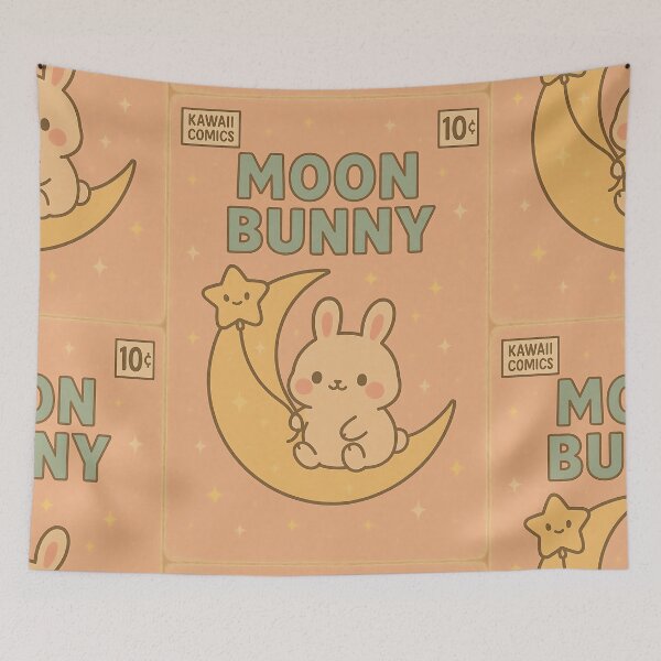 Item preview, Pastel Kawaii: Moon Bunny designed and sold by bapupa.