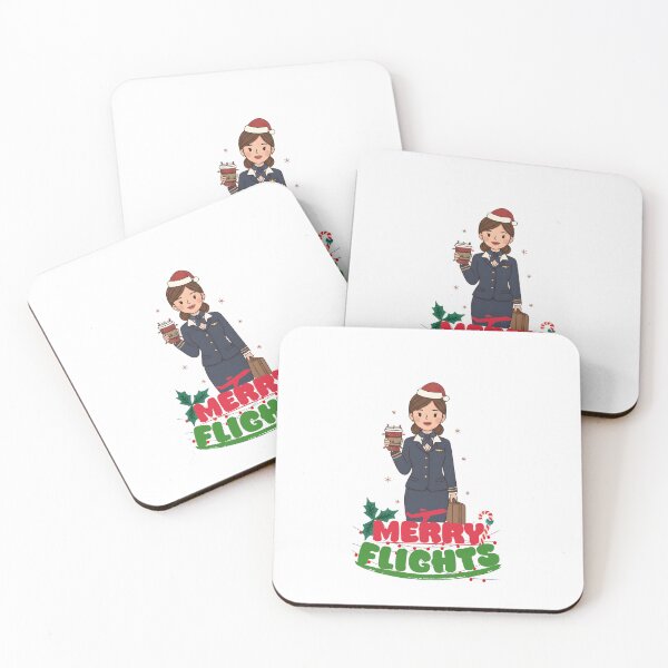 Item preview, Merry Flights • Festive Cabin Crew Christmas Design designed and sold by Aviator’s Gallery.