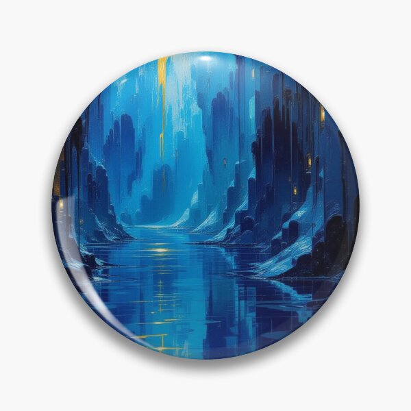 Item preview, Surreal Blue Dream - Mystic Light over Water & Towers – Between Fantasy, Silence & Wonder designed and sold by FotoworldEdel.