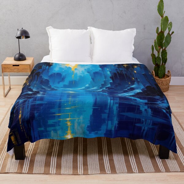 Item preview, Surreal Blue Dream - Mystic Light over Water & Towers – Between Fantasy, Silence & Wonder designed and sold by FotoworldEdel.
