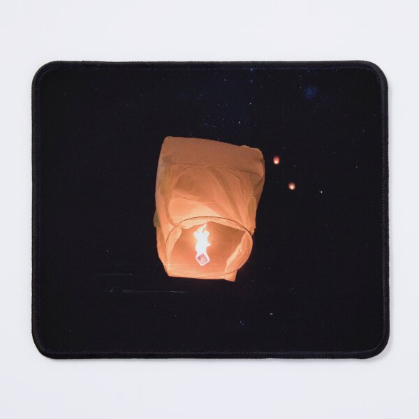 Item preview, Magical Glowing Sky Lantern against Dark Starry Night designed and sold by MDB_Shop.