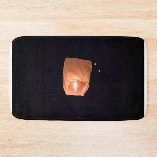 Item preview, Magical Glowing Sky Lantern against Dark Starry Night designed and sold by MDB_Shop.