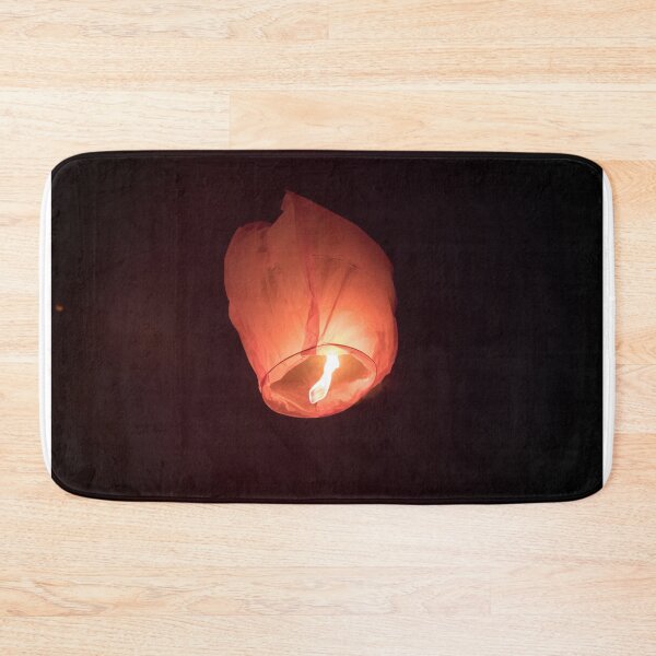 Item preview, Ethereal Glow: Floating Chinese Sky Lantern Rising in the Dark Night designed and sold by MDB_Shop.