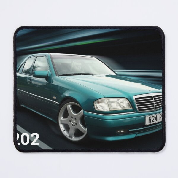 Item preview, W202 Speed Icon: Teal C-Class Motion Art on Black designed and sold by northamptontech.