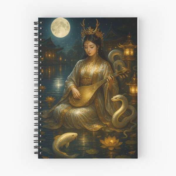 Item preview, Japanese Goddess Benzaiten – Light and Sound Harmony at Lake Biwa 光と音の女神 ― 琵琶湖の弁財天 designed and sold by Mori-no-Akari.
