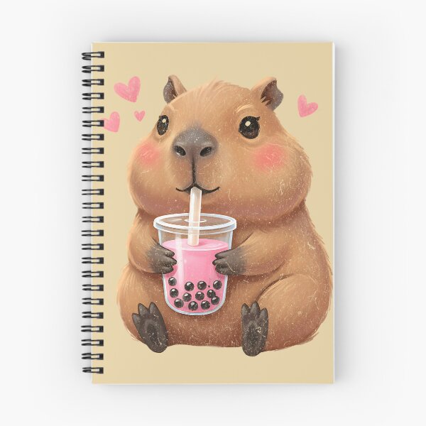 Item preview, Cute Capybara with Bubble Tea designed and sold by AwesomeBeyondLimits.