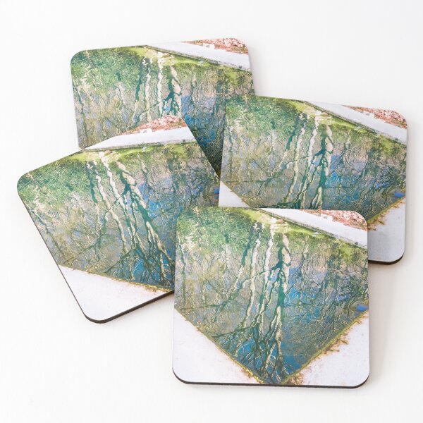 Item preview, Vibrant Abstract Tree Reflection in Rippled Water Fountain designed and sold by MDB_Shop.