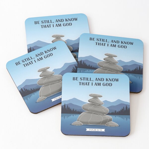 Item preview, Peaceful Stacked Stones with Psalm 46:10 Scripture Art. designed and sold by loveandlightrb.