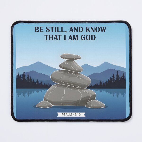 Item preview, Peaceful Stacked Stones with Psalm 46:10 Scripture Art. designed and sold by loveandlightrb.