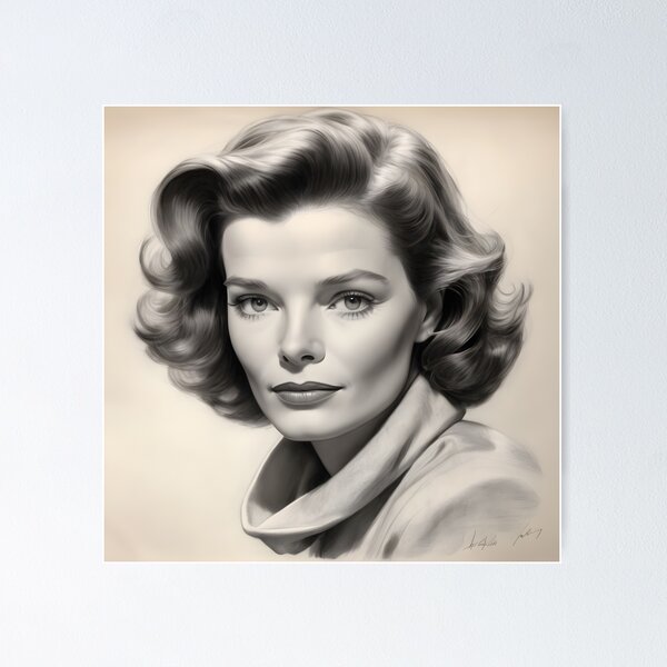 Item preview, Katharine Hepburn designed and sold by WorldofCharcoal.