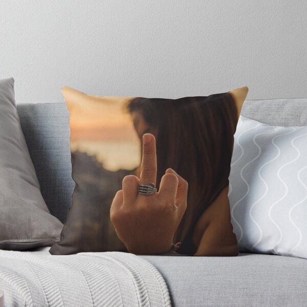 Item preview, Defiant Middle Finger Gesture at Golden Hour with Skeleton Ring designed and sold by MDB_Shop.