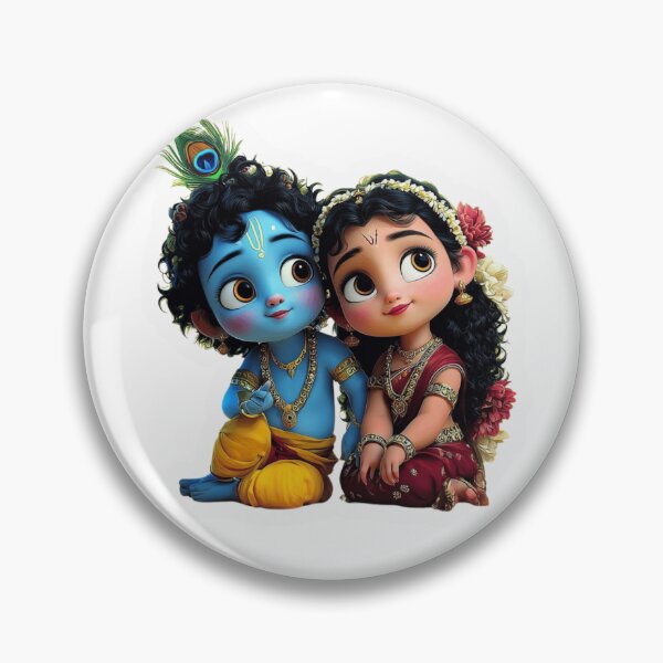 Item preview, Baby Krishna and Radha Sticker designed and sold by krishana07.