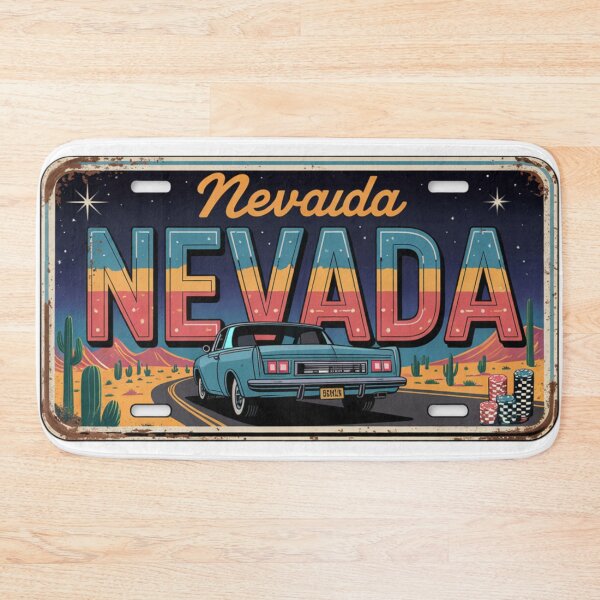 Item preview, Nevada Retro Casino Inspired Plate Art designed and sold by The Souvenir Dept..