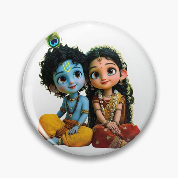 Item preview, Baby Krishna and Radha Sticker designed and sold by krishana07.