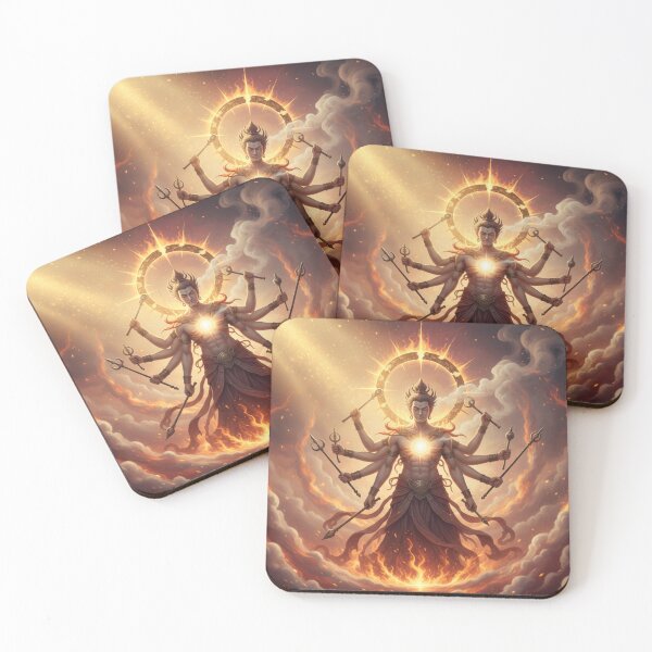 Item preview, Ashura – The Wrathful Deity of Fire and Balance  Japanese Buddhist Mythology Art | Divine Warrior of Light designed and sold by Mori-no-Akari.